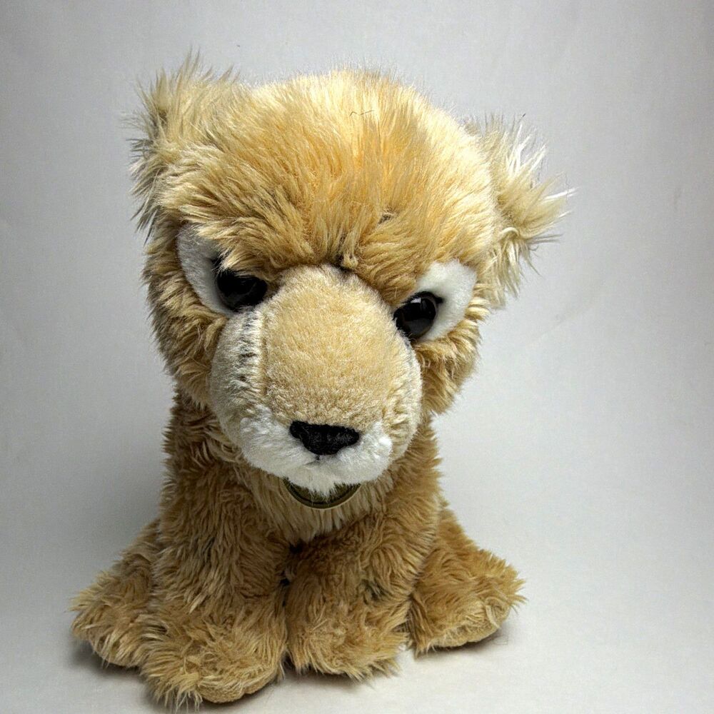 Aurora Miyoni Tan Lion Cub Plush Stuffed Animal Small 8”